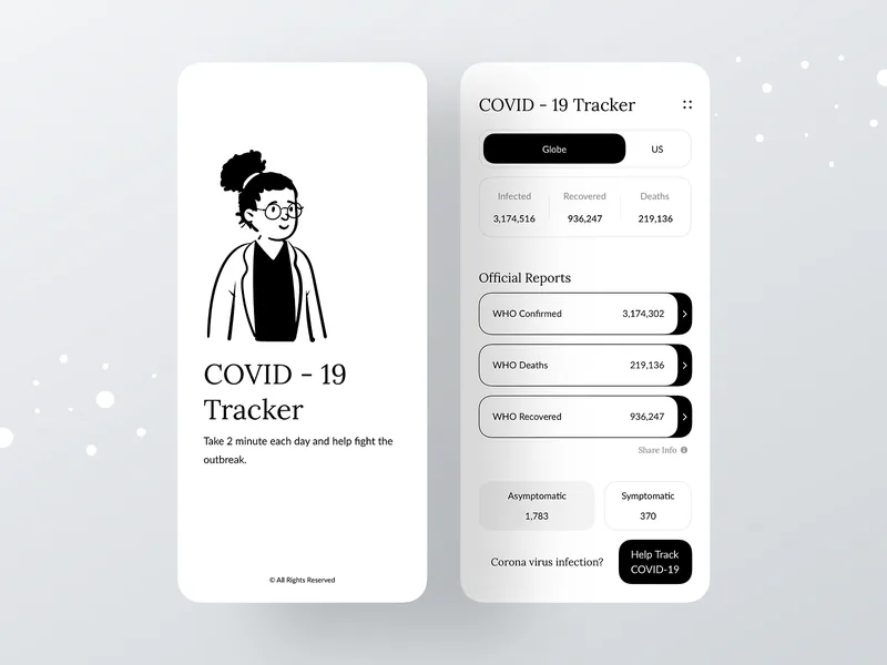 COVID-19, a Dribbble shot by Ehsan Madadi