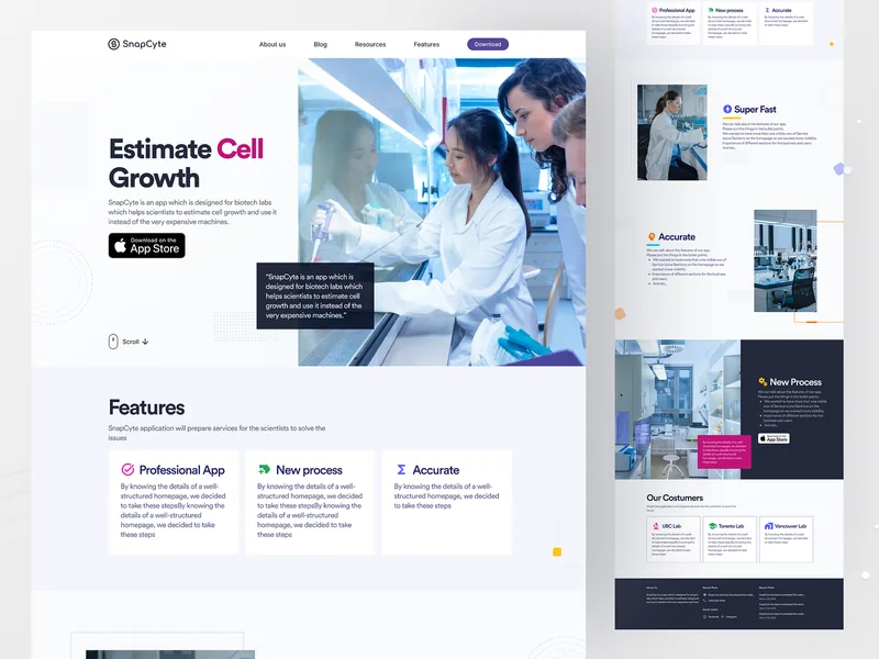 Biotech App, a Dribbble shot by Ehsan Madadi