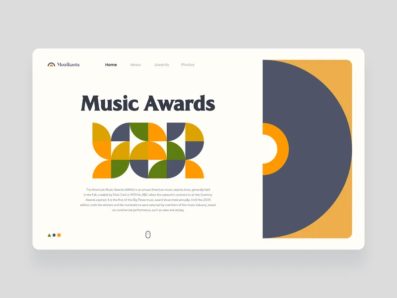 Music Awards, a Dribbble shot by Ehsan Madadi
